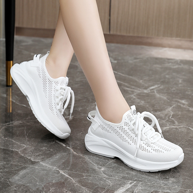 Ddmysports VRD New Women In Summer Fly Woven Sports Leisure S Shoes With Height Increasing And Breathable Mesh Fabric For Running OUTDOOR