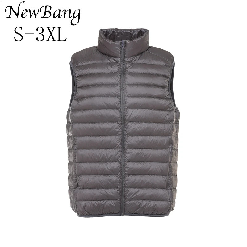 Bang Mens Waistcoat Ultra Light Down Vest Men Lightweight Waterproof Sleeveless White Duck Male Slim Gilet 240827