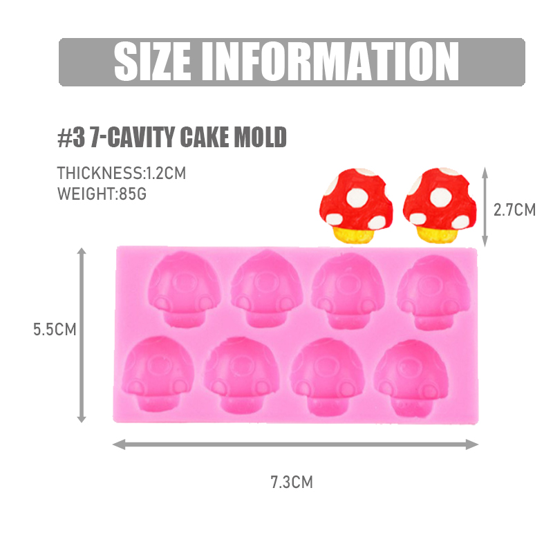 Mushroom Cake Mold Flexible Non-Stick Silicone Cake Pan - Easy Release Baking Tray for Homemade Cakes & Desserts