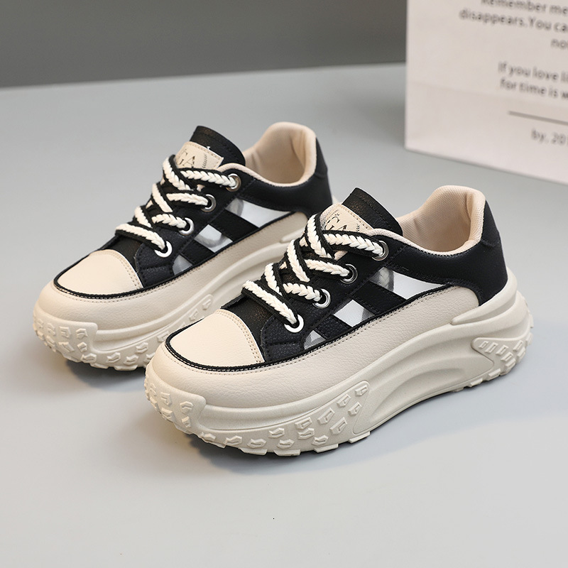 Ddmysports Q New Ollow Dad Thick Sole Breathable And Igh Eight Sports Board Women S Student Little White Shoes OUTDOOR