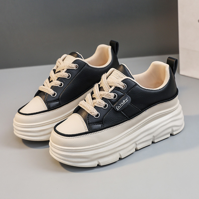 Ddmysports W New Board Solid Color Summer Trendy Small White Thick Sole Inner Increase Wear Resistant Casual Student Shoes OUTDOOR