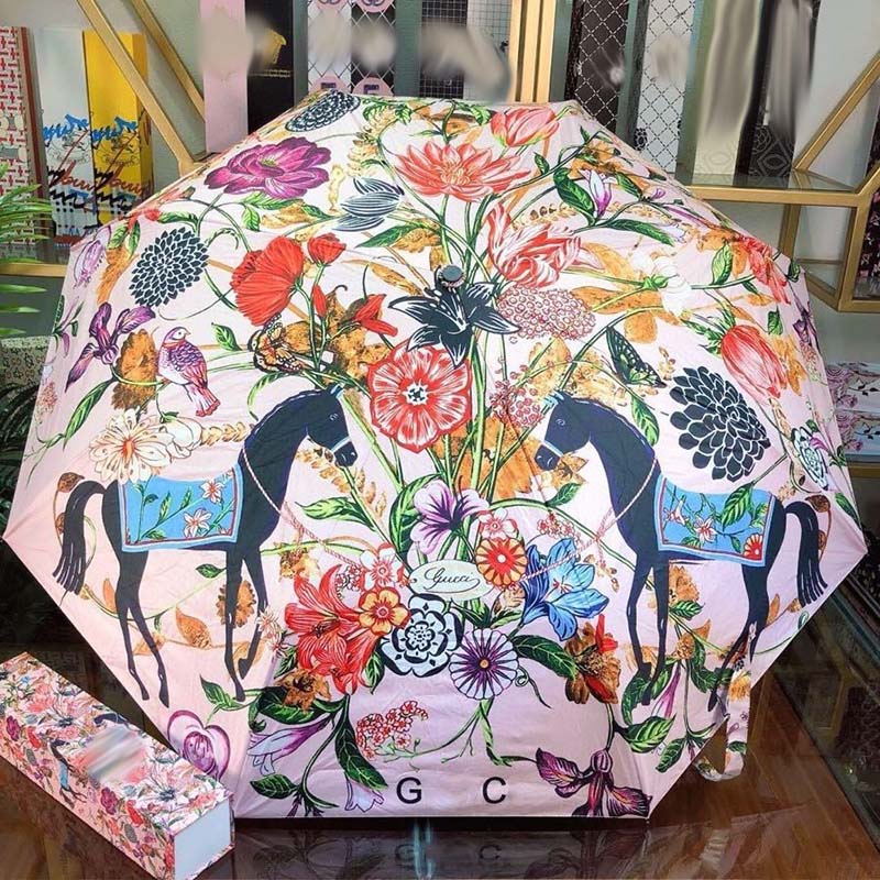 Designer Sunshade Umbrellas Cartoon Folding Dual Use Umbrella Mens Womens Trendy Brand Graffiti -12 Super Cute Pattern DPD24082815