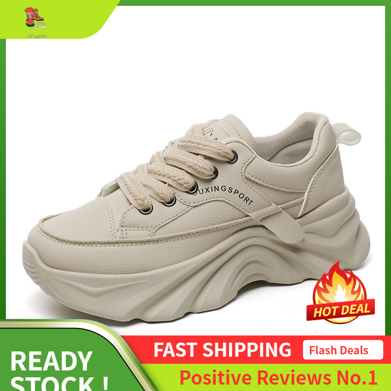 Ddmysports S New Solid Color Women S Shoes Versatile Summer Trend Breathable Increased Eight Thick Bottom Leather Surface Fashionable Rest OUTDOOR