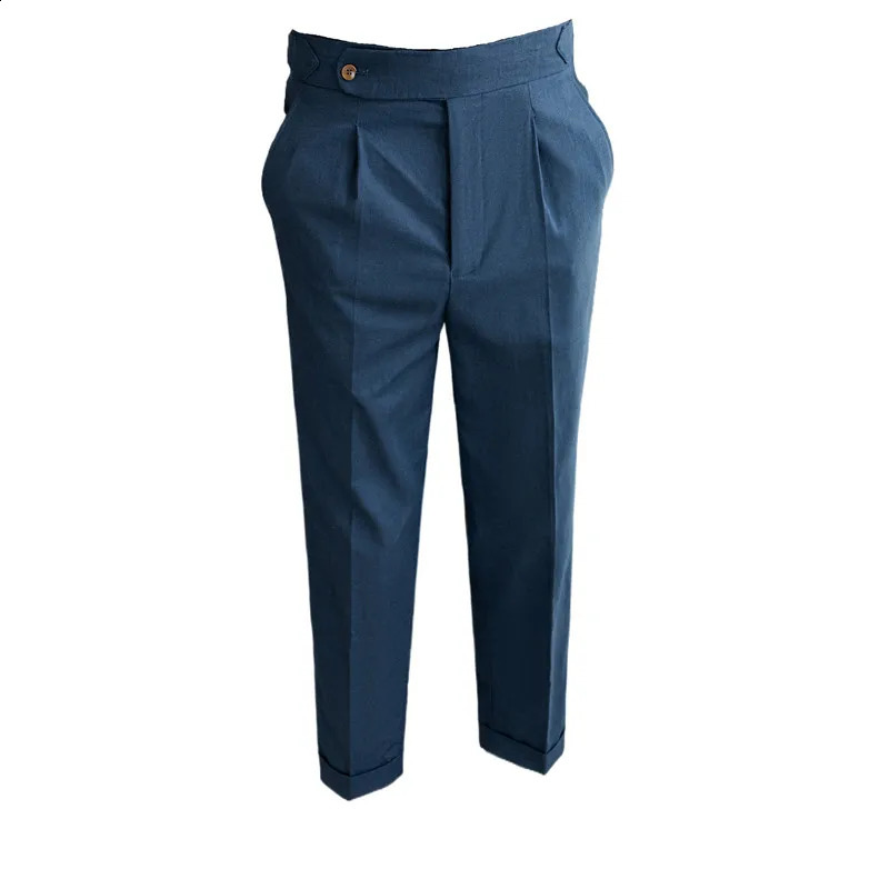 Mens summer pants fashion Naples cotton linen breathable dress mens fully matched casual straight mens Trouser form 240828