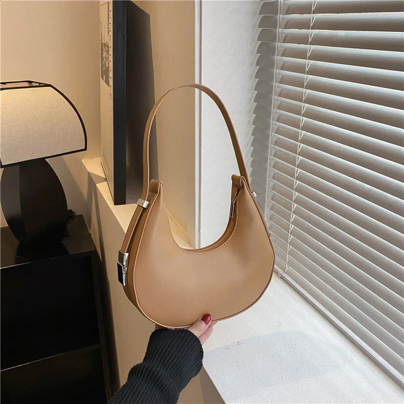 Fashion n PU Leather Shoulder Bag Women Small Clutch Handbag Purse Female Underarm Travel 240828Z