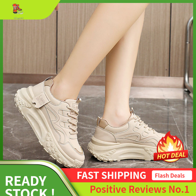 Ddmysports KT New Minimalist Women S Autumn Breathable Sports Height Increasing Thick Soled Board Casual Korean Version Student Shoes OUTDOOR