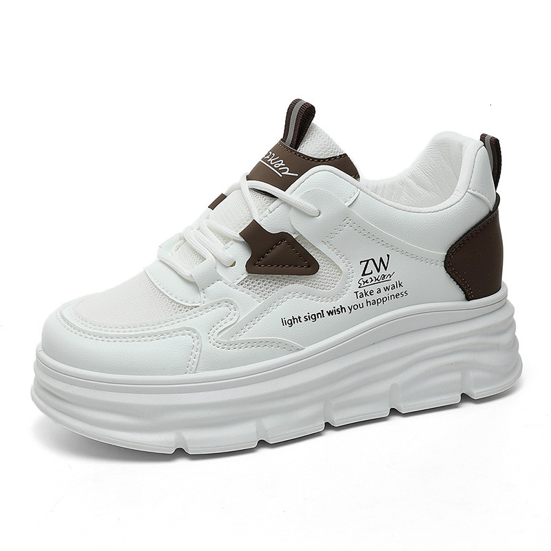 Ddmysports New Internally Raised And Dissolved Small White Shoes With A Mesh Surface Of Cm Women Summer Breathable Mesh Surface Thick Sole For Leisure