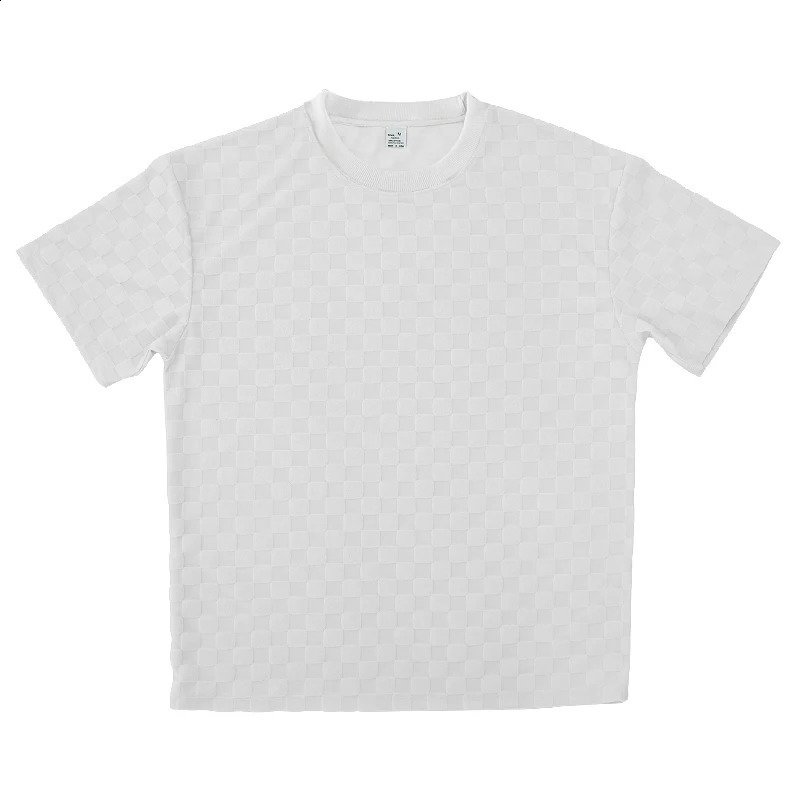 mens summer jacquard PJlaid short sleeved Tshirt fashion sports set breathable Tshirtsports shorts twopiece 240827