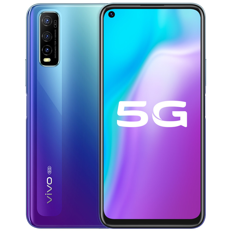 Original VIVO Y70S 5G Mobile Phone 6GB RAM 128GB ROM Exynos 880 Octa Core Android 6.53" Full Screen 48.0MP AF AR OTG 4500mAh Wake Face ID Fingerp