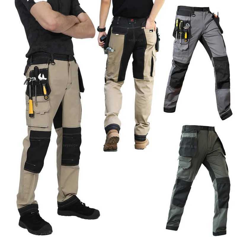 Mens lightweight work pants outdoor breathable and comfortable hiking pants knee pads suitable for tactical combat army cargo work clothes M240827