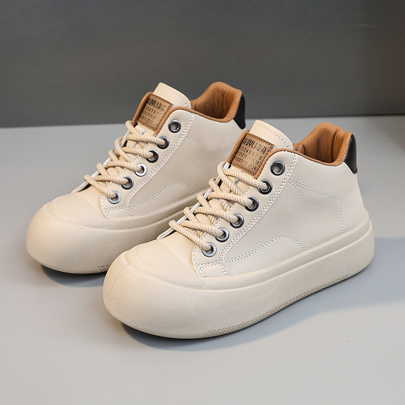 Ddmysports ZY New Simple Casual Women S Spring And Autumn Korean Edition Breathable Board Shoes With Elevated Thick Sole Versatile Solid Color OUTDOOR