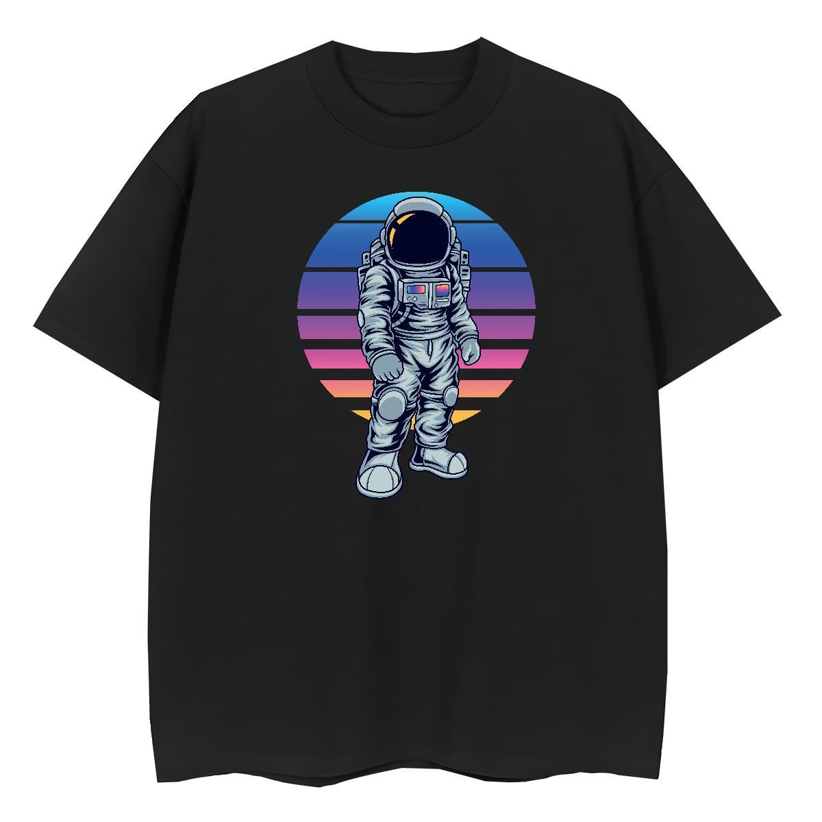 Free Shipping Tshirt for Man Woman 230g 100% Cotton universe Home Outdoor T Shirt For Woman Breathable Crew Neck Cartoon Printing L-4XL Tops