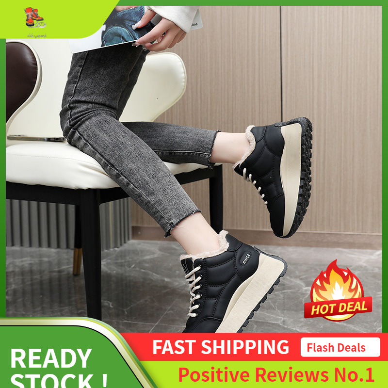 Ddmysports GM New Winter Thick Soled Cotton Shoes With Plush Insulation And Elevated Board Student Sports Street Photography Trend OUTDOOR