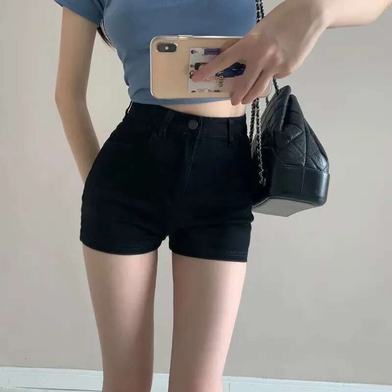 Booty Denim Shorts for Women Micro Mini Skinny Tight Black Short Jean Pants Woman Designer Outfits To Wear Youthful Elasticty XL