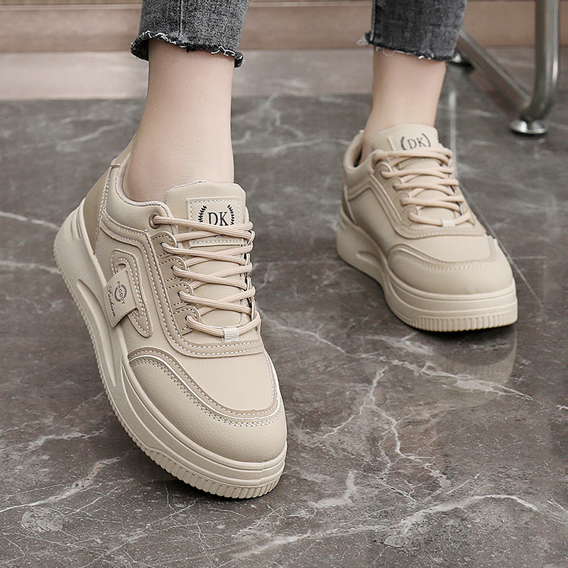 Ddmysports P New Casual Board Women S Thick Sole Increase Wear Resistance Student Breathable Trend Little White Shoes Korean Edition OUTDOOR