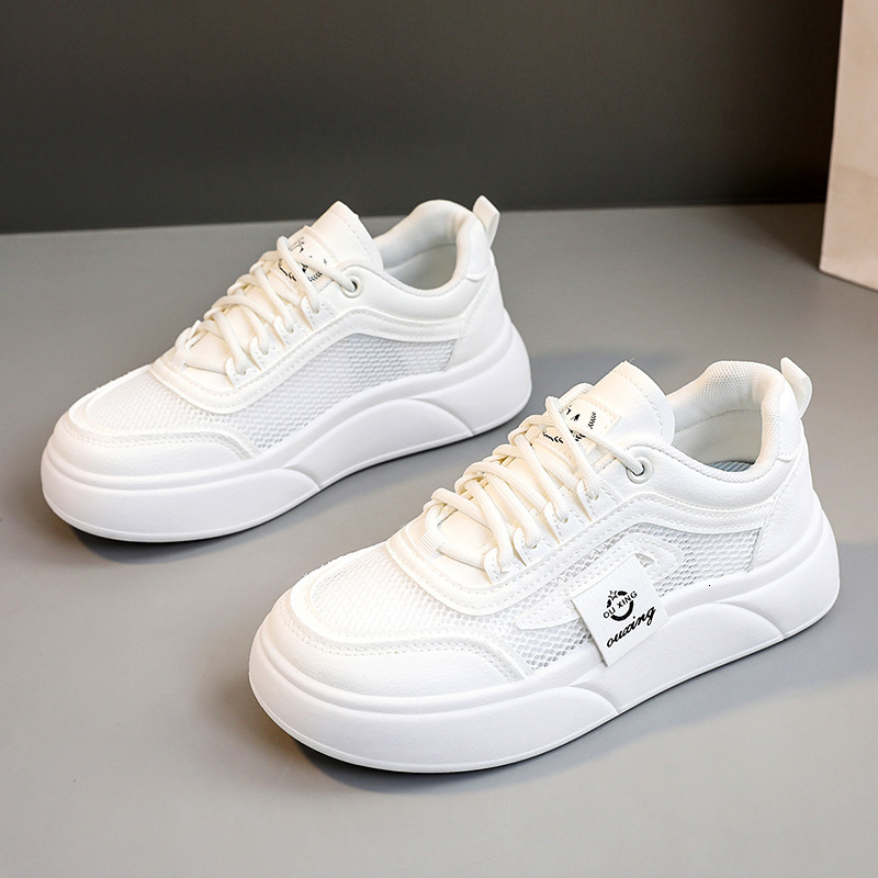 Ddmysports S New Small White Summer Thick Sole Mesh With Elevated Eight For Women S Shoes Breathable Durable And Casual Sports OUTDOOR