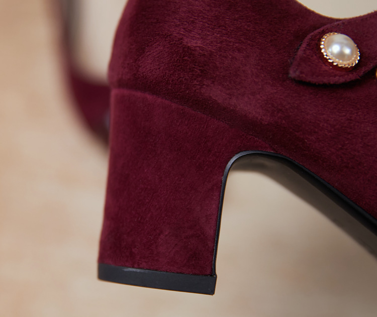 High Heel Square Toe ing Patent Leather French Style Buckle Women's Shoes 7e13