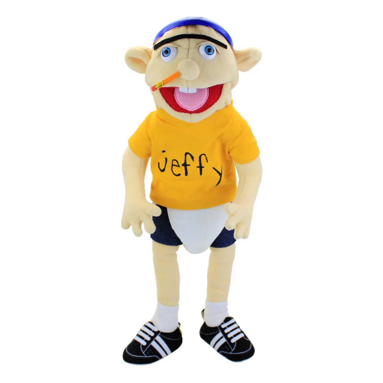 1PCS Soft Plush Toy Hand Puppet For Play House Mischievous Funny Puppets Toy With Working Mouth Kids Gift For BirthdayXJ240827