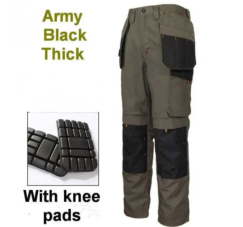 Mens multi-purpose casual pants tactical outdoor elastic pants wear-resistant pants and electric workwear with leg pockets M240827