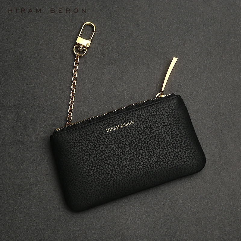 Personalized Custom Leather Key Case Keychain Women Wallet Credit Card Holder RFID with Chain Pouch Gift for Girlfriend Her 240828 7772 4