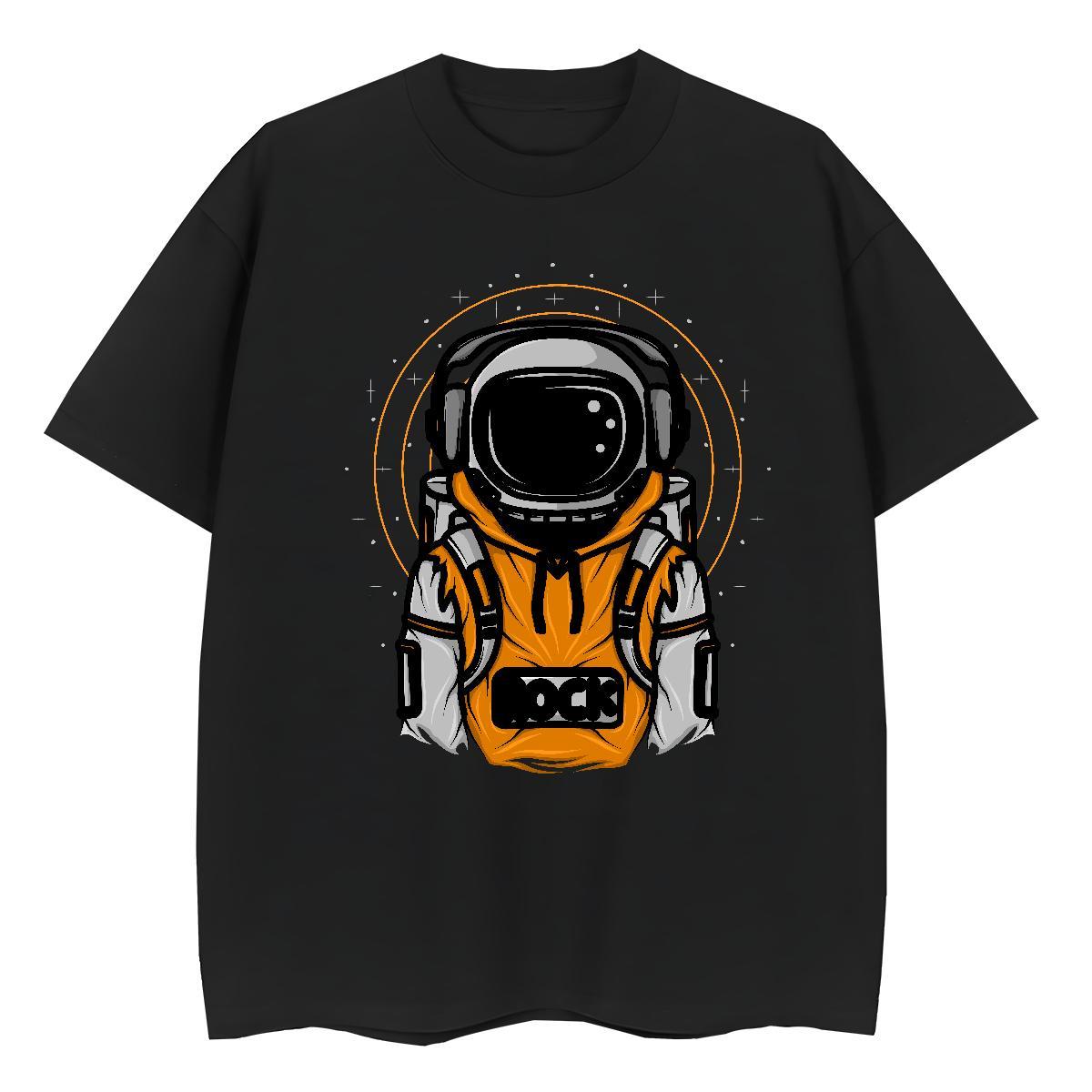 Designer Women Tees 230g 100% Cotton cosmonaut Casual Beach T-Shirts Crew Neck Breathable Oversized L-4XL Top Tees
