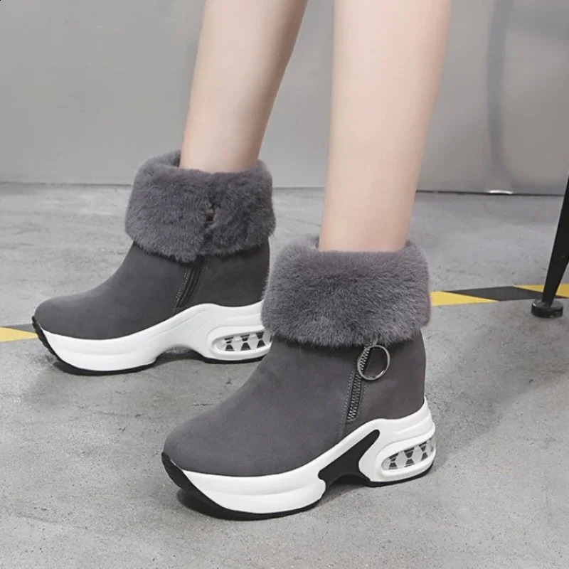 Winter womens warm sports shoes platform snow boots 2024 ankle boots womens leather boots womens lace up boots 240827