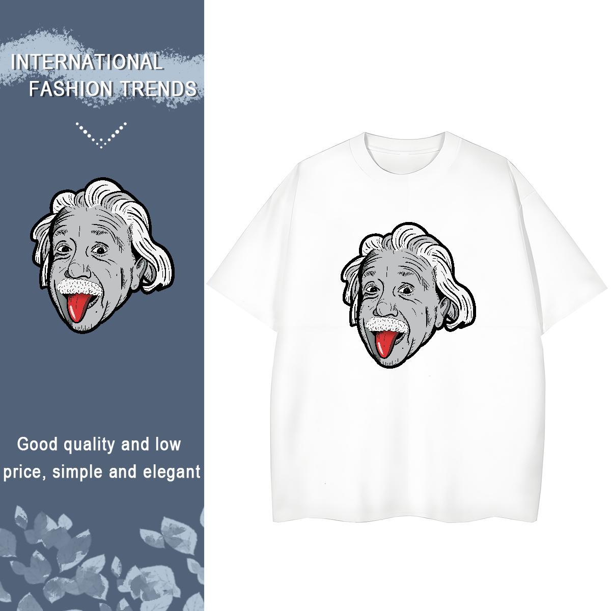 Nice Womens Tshirts 100% Cotton 230g painting Daily Outfit Womens T Shirts Comfortable Plus Size Cartoon Tees