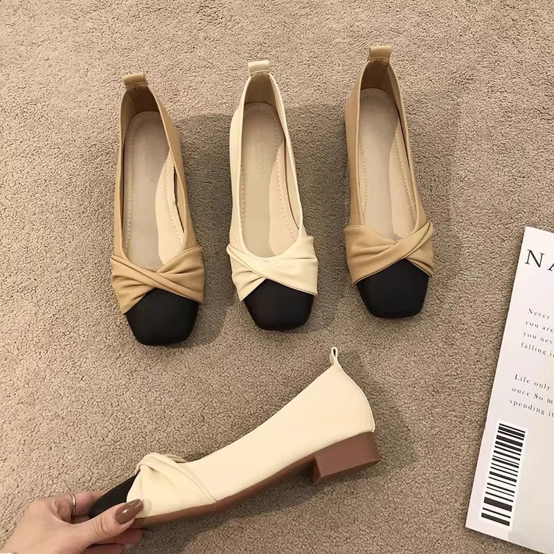 Shoes Woman Female Footwear Modis Shallow Mouth Dress Boat Summer Comfortable Cute Mary Janes Flat Grandma Shoe 240826