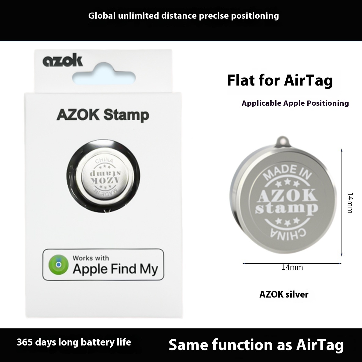 Findmy positioning airtag suitable for Apple anti loss device, elderly and children Bluetooth pet tracking device