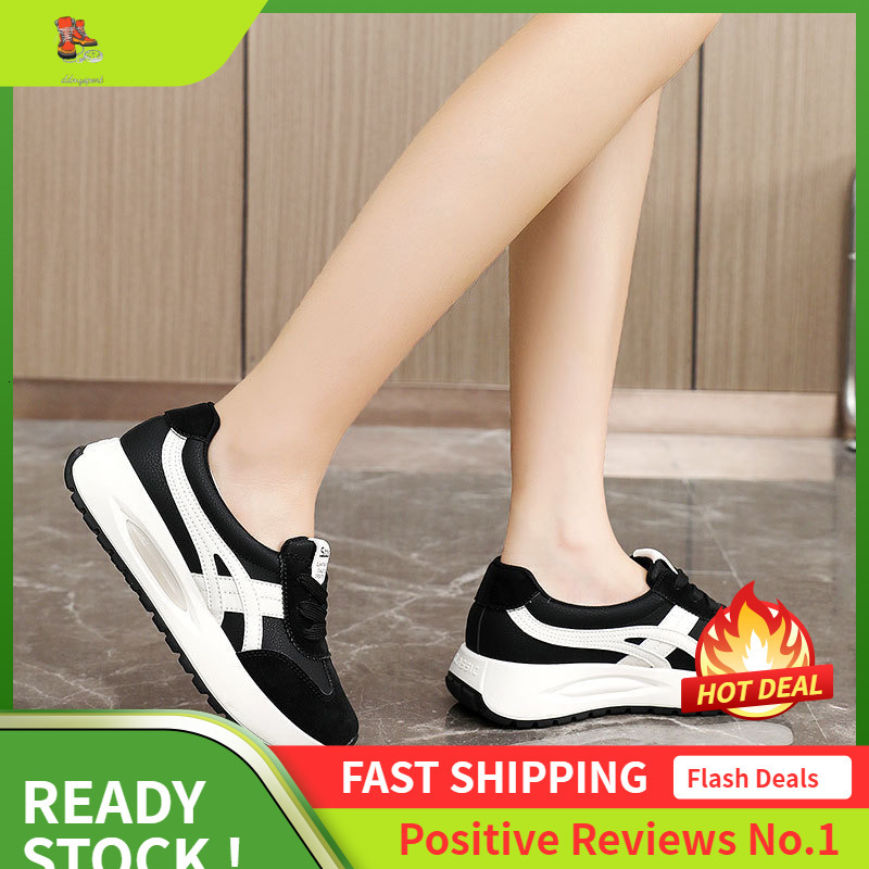 Ddmysports KT New Spring Summer Breathable Casual Height Increasing Thick Sole Splicing Sports Board Shoes Trendy Korean Version OUTDOOR