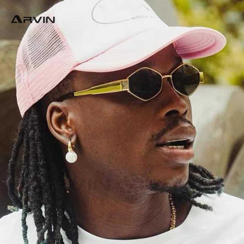 Fashion Polygonal Women Sunglasses 2024 Vintage Brand Rhombus Ladies Sun glasses Shades Unique Metal Frame Punk Eyewear Men Y240827