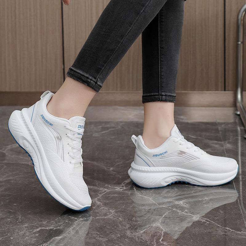 Ddmysports K New Women S Mesh Breathable Board Cloth Summer Trend Thick Sole Elevated Shoes Student Ollow Out OUTDOOR