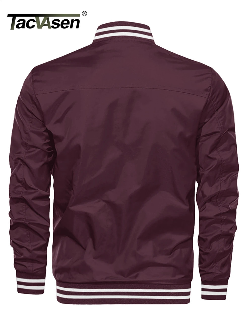 TACVASEN Spring Windproof Lightweight Full Zipper Mens Baseball Jacket Casual Outdoor Coat Hiking Fishing 240827