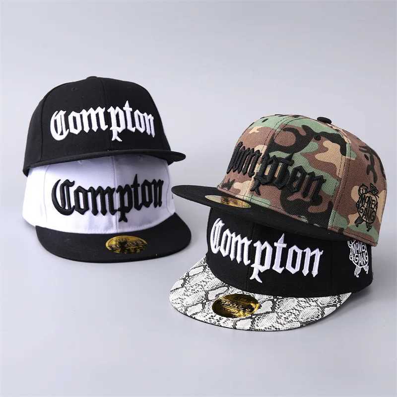 2022 New COMPTON Embroidery Baseball Cap Hip Hop Snapback Caps Flat Fashion Sport Hat for Unisex Adjustable Dad Hats Y240828