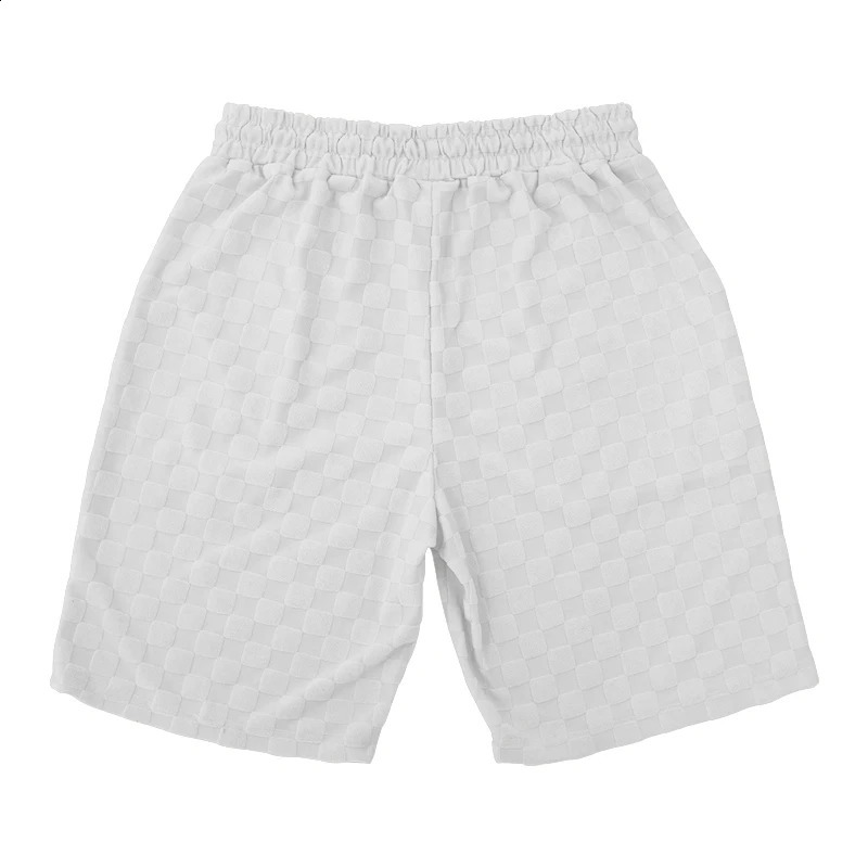 mens summer jacquard PJlaid short sleeved Tshirt fashion sports set breathable Tshirtsports shorts twopiece 240827