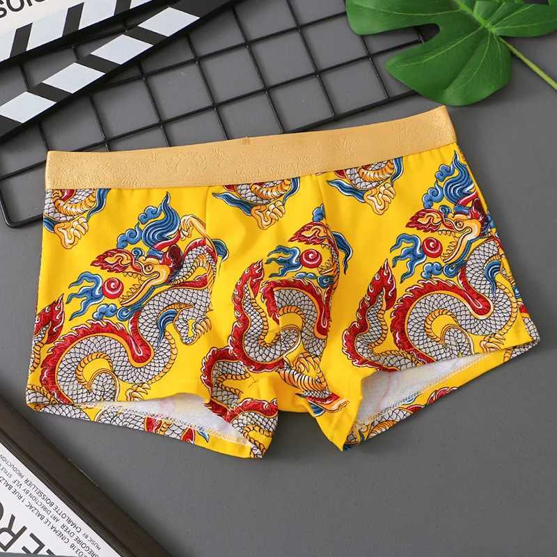 Underpants Brand New Fashion Dragon Breathable Boxer Men Underwear Cotton Boxershort Mens Boxers Man Size Plus M-3XL XS605 Y2408280I59