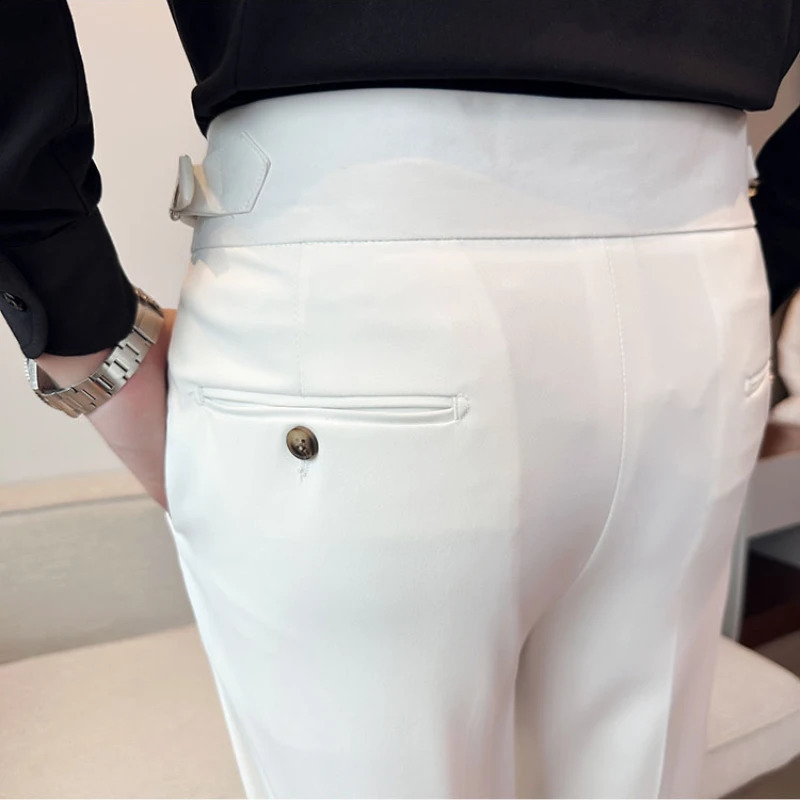 Spring/Summer British Naples Mens Tight Pants Casual Pants 240828