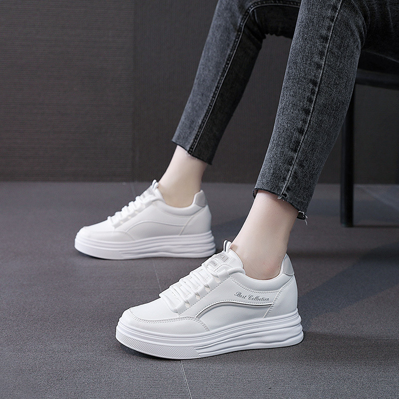 Ddmysports W Inner Raised Thick Soled Women S Small White Autumn Casual Shoes Versatile Korean Version Sports And Travel Shoe Trend OUTDOOR