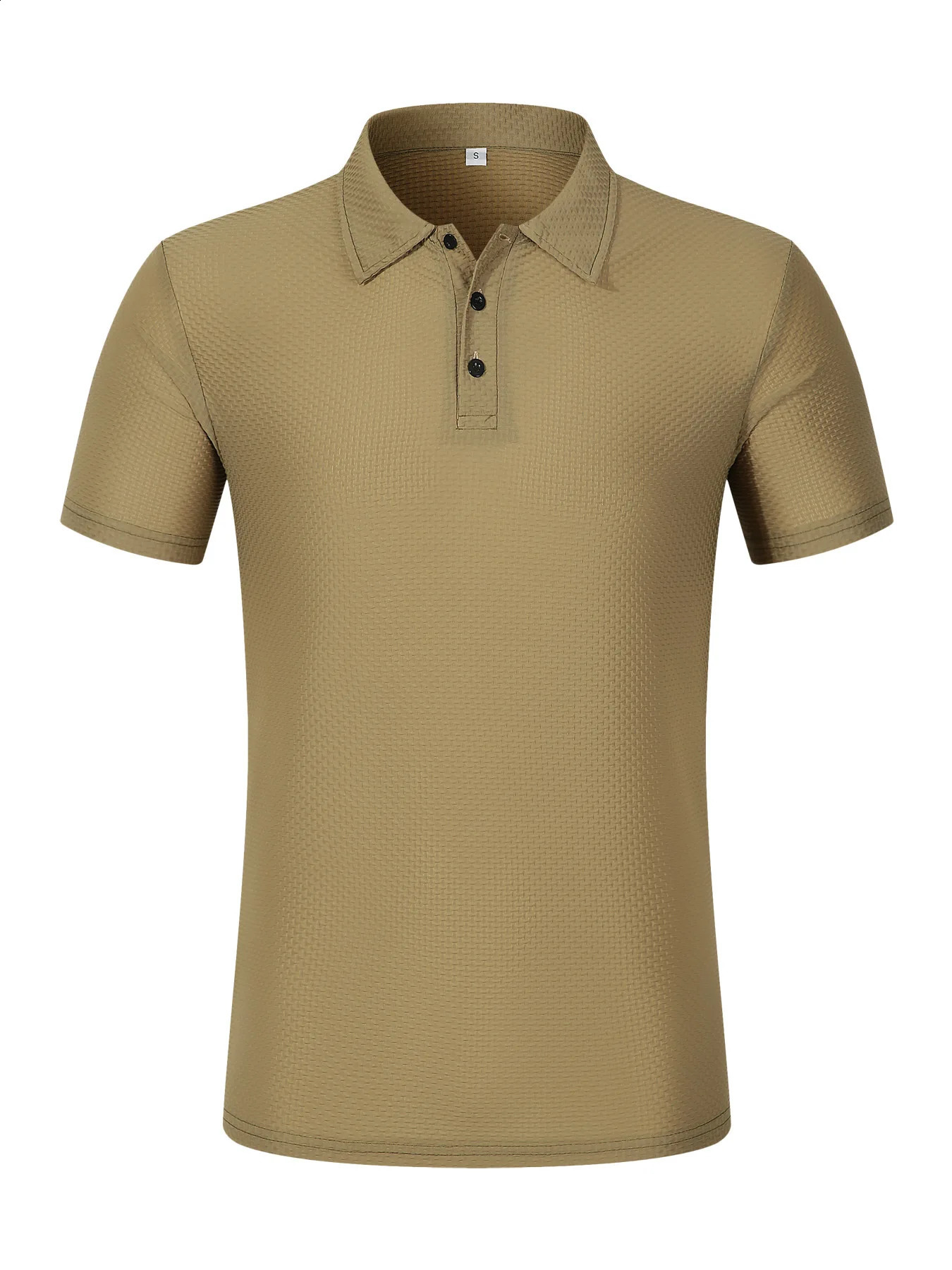 Summer Casual Nylon Ice Silk Solid Color Bamboo Knot Comfortable Breathable Cool Anti Polo Shirt 240828