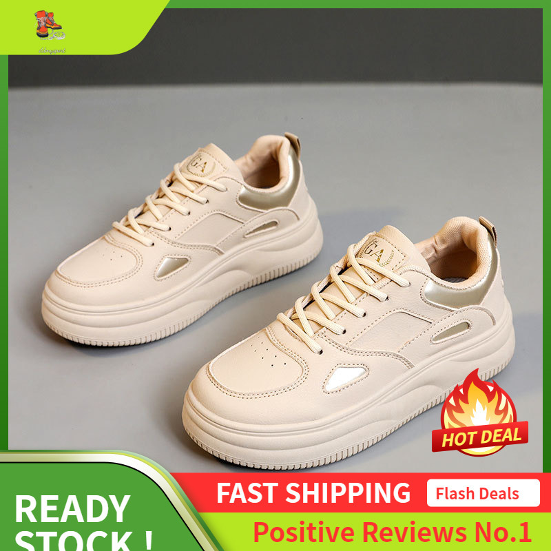 Ddmysports S New White Spring And Summer Breathable Women S Board Shoes Casual Thick Bottom Increased Wear Resistant Sports Trend OUTDOOR