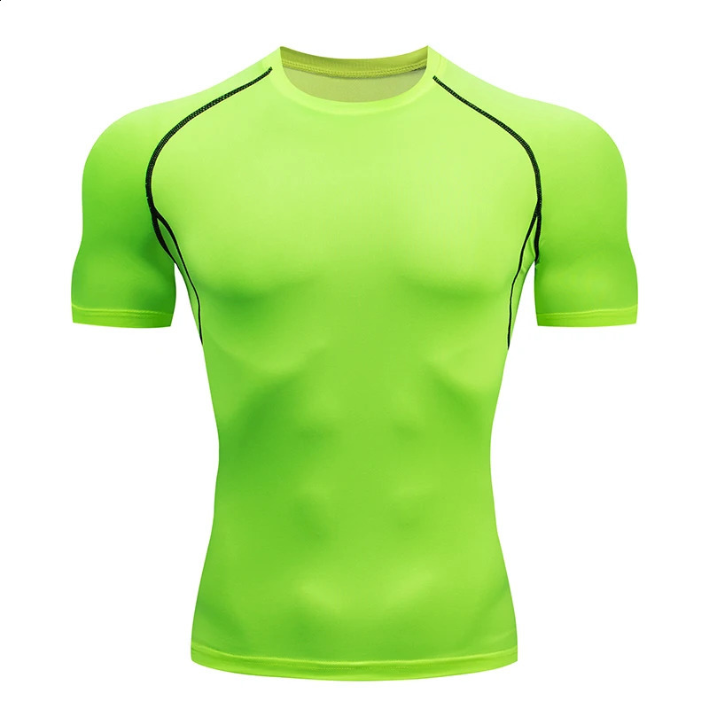Men Running Compression T-shirt Short Sleeve Sport Tees Gym Fitness Sweatshirt Male Jogging Tracksuit Homme Athletic Shirt Tops 240828