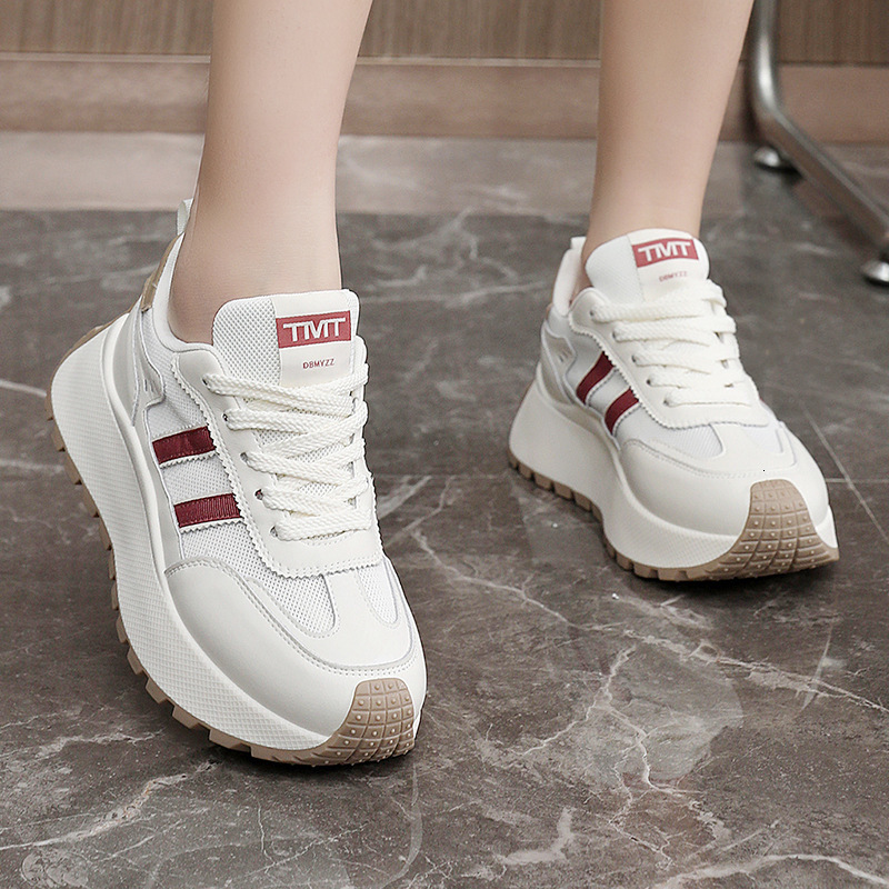 Ddmysports BN New Dad Women S Summer Thick Sole Elevated Breathable Panel Leather Top Sports Shoes Mesh OUTDOOR