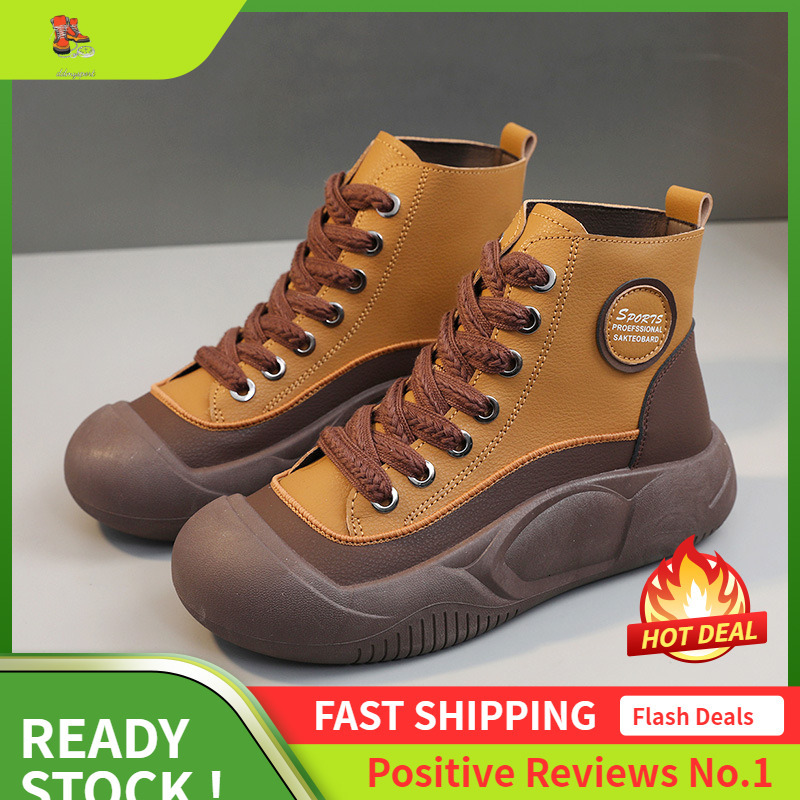 Ddmysports FL New Women S Shoes Casual Spring And Autumn Mid Top Height Increasing Thick Soled Sports Small Fragrance Style OUTDOOR