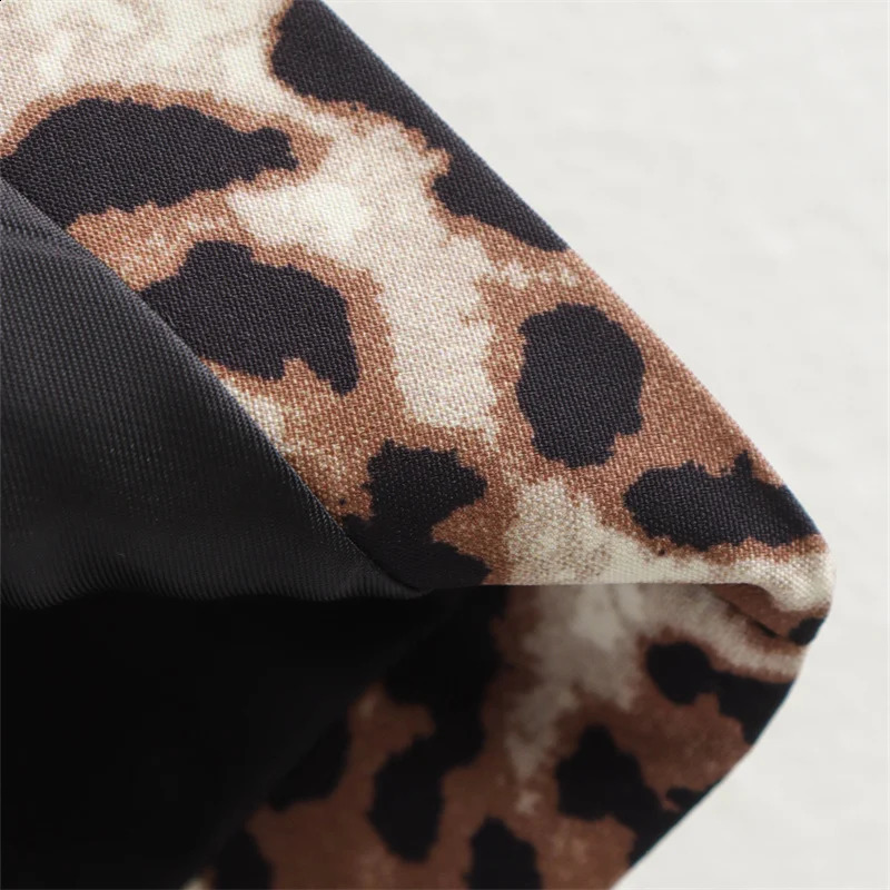 KEYANKETIAN womens leopard print short vest retro style summer button V-neck ultra-thin vest crop top 240828