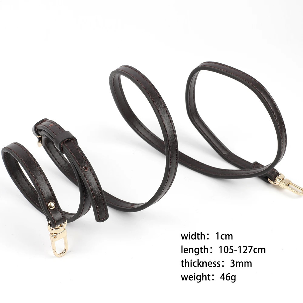 Cow Leather Bags Strap Adjustable Replacement 3mm Cowhide Crossbody Shoulder Straps Gold Hardware for Women Bag Accessories 240828
