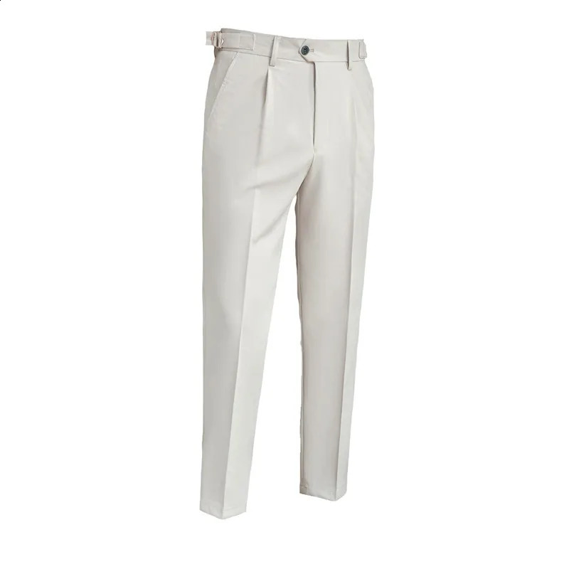 Pantalon De Vestir Para Hombres high-quality mens summer pants Naples fashionable elastic waist set pants ultra-thin suitable for mens Trousers 240828