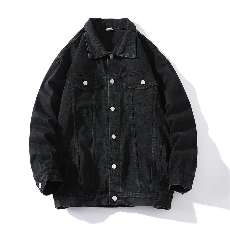 autumn and winter mens denim jacket loose fashionable 240827