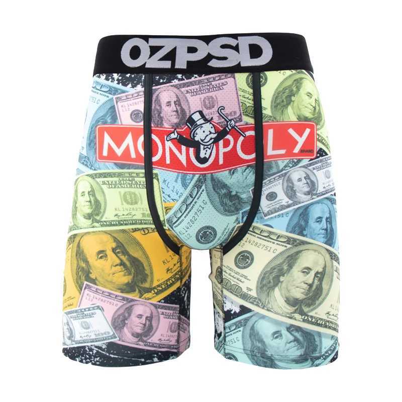 Men's Shorts OZPSD Sexy Men Underwear Boxers Cueca Male Panty Lingerie Men Underpants Boxershorts Plus Size Breathable Print Man Boxer Briefs Y25