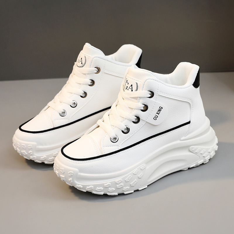 Ddmysports Y New Casual Board Autumn Fashion Breathable Shoes Increase Thick Sole Student Mid Top Korean Edition Trend OUTDOOR