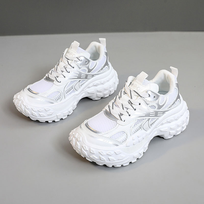 Ddmysports BN New Summer Dad Women S Korean Version Height Increasing Trend Thick Soled Mesh Shoes Breathable OUTDOOR